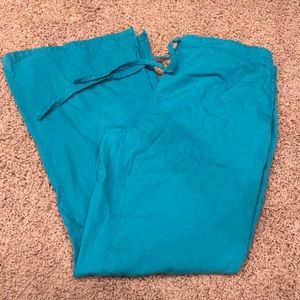 Teal scrub pants